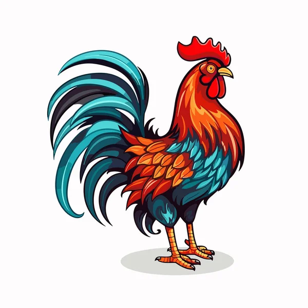 Rooster Rooster Hand Drawn Illustration Vector Doodle Style Cartoon Illustration — Stock Vector