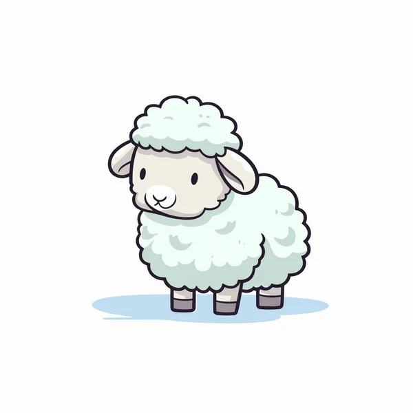 Sheep Sheep Hand Drawn Illustration Vector Doodle Style Cartoon Illustration — Stock Vector