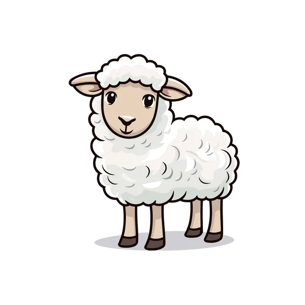 Πρόβατο Χειροποίητη Απεικόνιση Προβάτων Εικονογράφηση Στυλ Διανυσματικών Σκίτσων — Διανυσματικό Αρχείο
