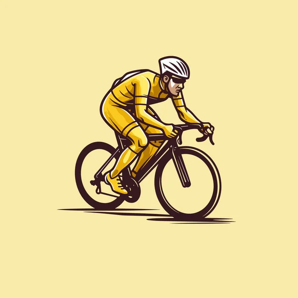 Велосипедист Дорожній Велосипедист Намалював Ілюстрацію Векторний Каракулі Стиль Мультфільм Ілюстрація — стоковий вектор
