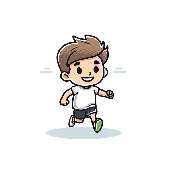 Běžec Ručně Kreslený Obrázek Běžce Vektorové Kreslené Kreslené Ilustrace — Stockový vektor