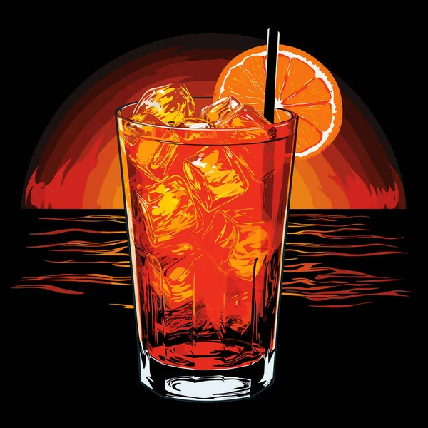 Californification California Cocktail Illustration Comique Dessinée Main Illustration Vectorielle Dessin — Image vectorielle