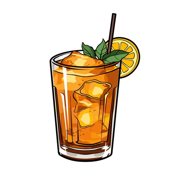Kalifornien Handtecknad Serietidning Kaliforniens Cocktail Vektor Klotter Stil Tecknad Illustration — Stock vektor
