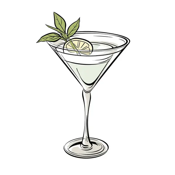 Vad Det Margarita Cocktail Handritad Serietidning Vektor Klotter Stil Tecknad — Stock vektor