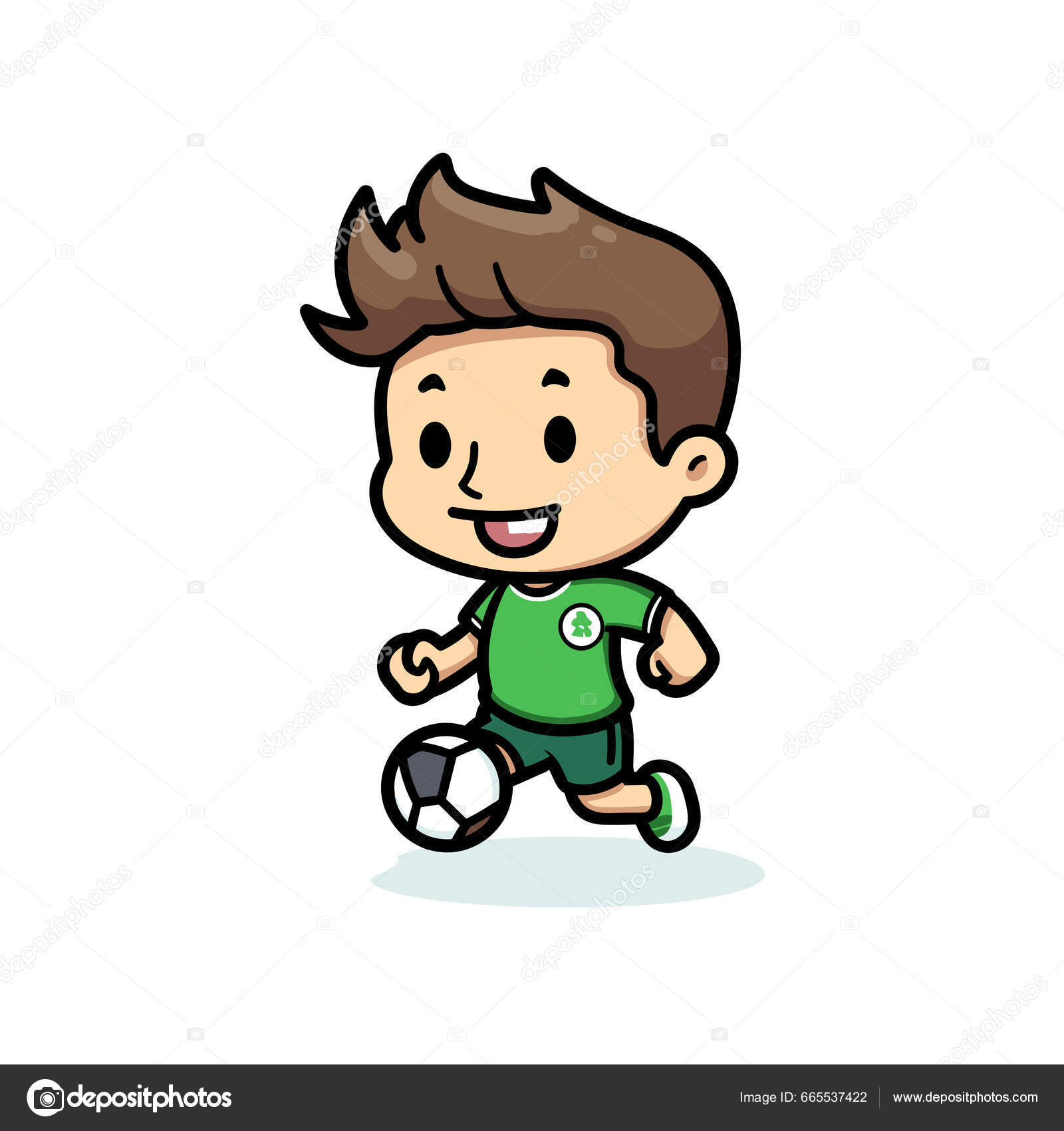 Desenho de desenho animado de um jogador de futebol