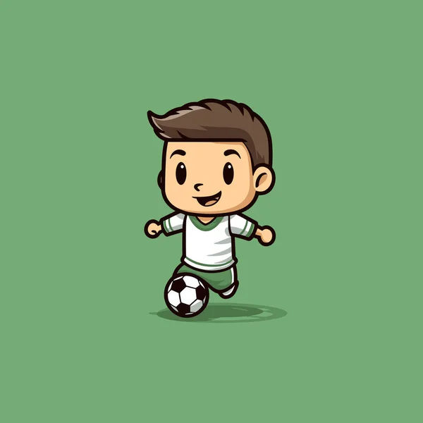Giocatore Football Illustrazione Fumetti Disegnata Mano Dal Giocatore Calcio Illustrazione — Vettoriale Stock