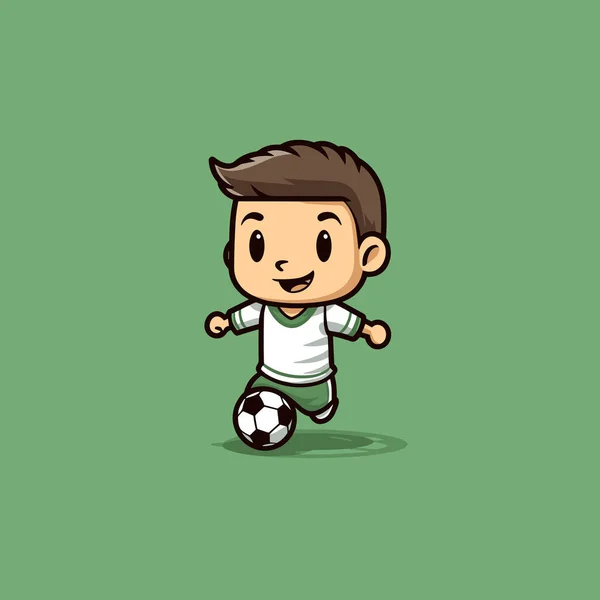 Jugador Fútbol Jugador Fútbol Dibujado Mano Ilustración Cómica Vector Doodle — Archivo Imágenes Vectoriales