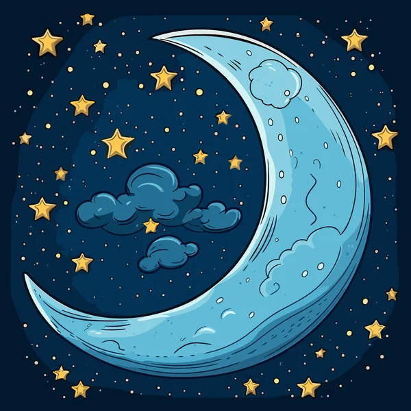 Hold Hold Rajzolta Képregény Illusztráció Vector Firka Stílusú Rajzfilm Illusztráció — Stock Vector