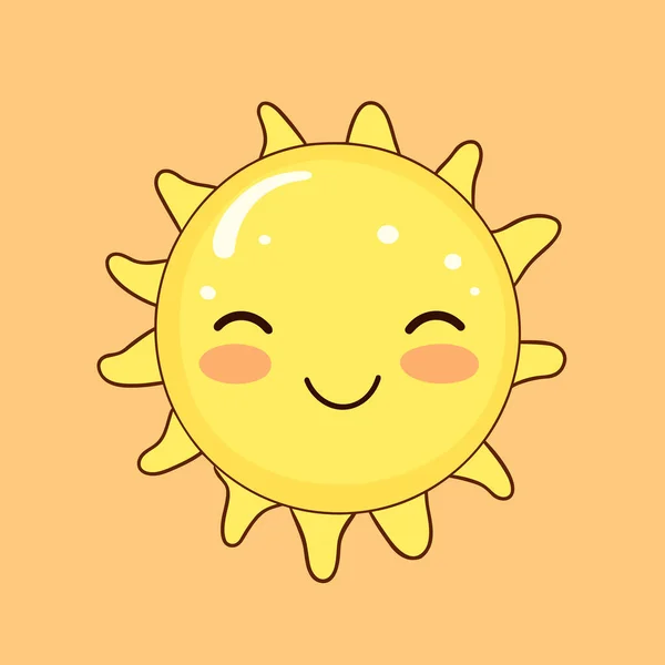 Сонце Сонячна Мальована Комічна Ілюстрація Векторний Каракулі Стиль Мультфільм Ілюстрація — стоковий вектор