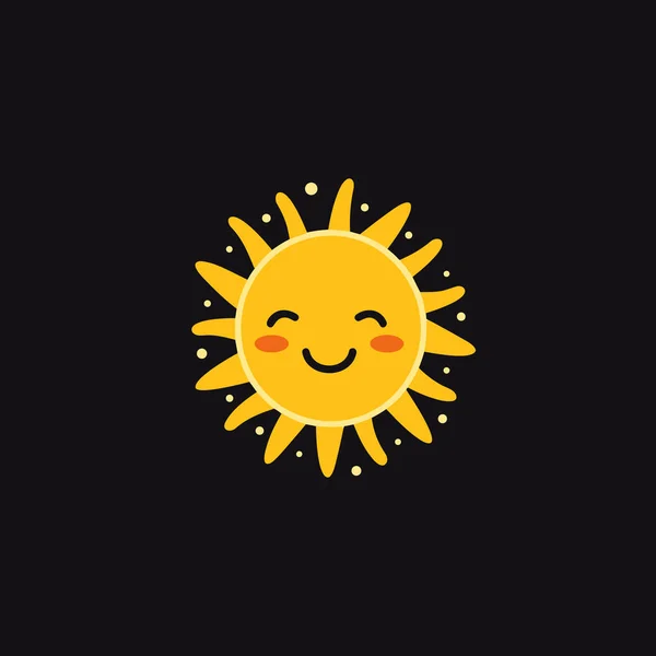 Solen Solen Handritad Serietidning Illustration Vektor Klotter Stil Tecknad Illustration — Stock vektor