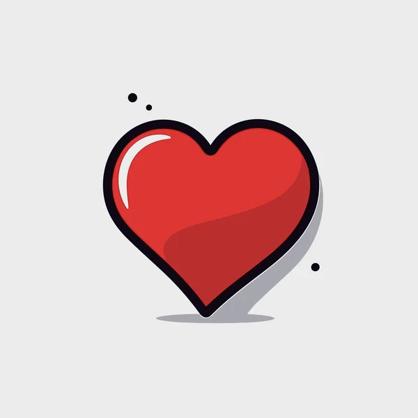 Сердце Сердечно Нарисованная Комическая Иллюстрация Векторная Иллюстрация Стиле Каракулей — стоковый вектор