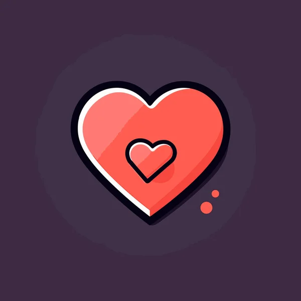 Kalp Kalp Çizimi Çizgi Roman Çizimi Vektör Karalama Stili Çizgi — Stok Vektör