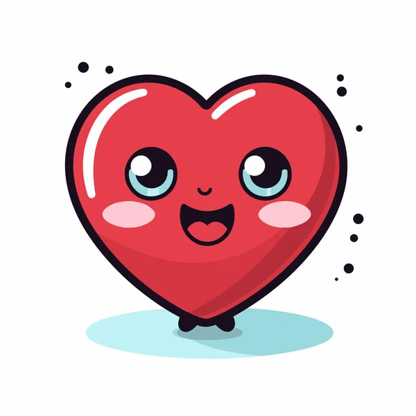 Heart Heart Hand Drawn Comic Illustration Vector Doodle Style Cartoon — Stock Vector