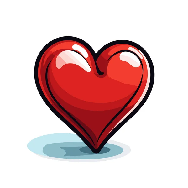 Heart Heart Hand Drawn Comic Illustration Vector Doodle Style Cartoon — Stock Vector