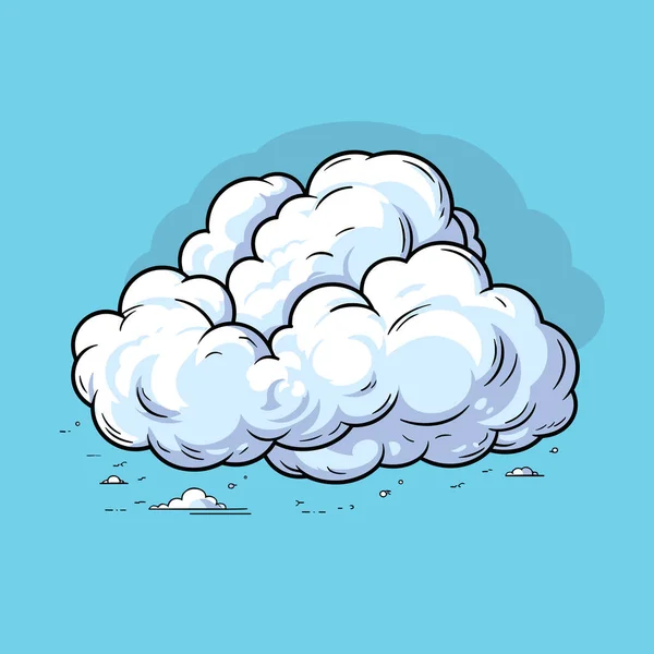 Cloud Cloud Hand Drawn Comic Illustration Vector Doodle Style Cartoon — Stock Vector