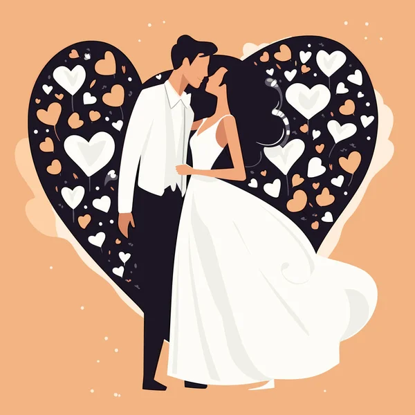 Casamento Casamento Desenhado Mão Ilustração Cômica Vector Doodle Estilo Desenho —  Vetores de Stock