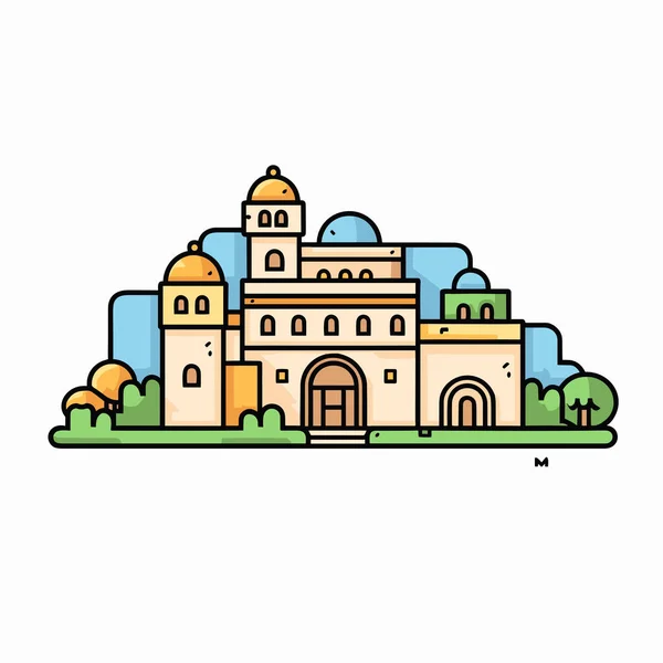 Alhambra Vagyok Alhambra Kézzel Rajzolt Képregény Illusztráció Vector Firka Stílusú — Stock Vector