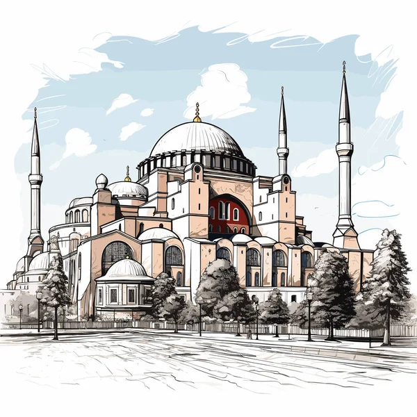 Hagia Sophia Illustration Comique Dessinée Main Par Hagia Sophia Illustration — Image vectorielle