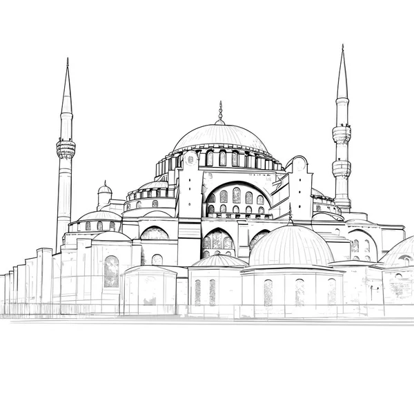 Hagia Sophia Vagyok Hagia Sophia Kézzel Rajzolt Képregény Illusztráció Vector — Stock Vector