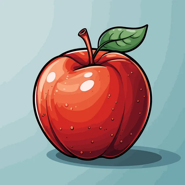 Illustration Dessinée Main Par Apple Pomme Illustration Vectorielle Dessin Animé — Image vectorielle