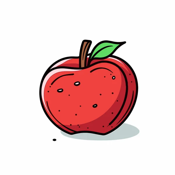 苹果手绘漫画插图 矢量涂鸦风格卡通画 — 图库矢量图片