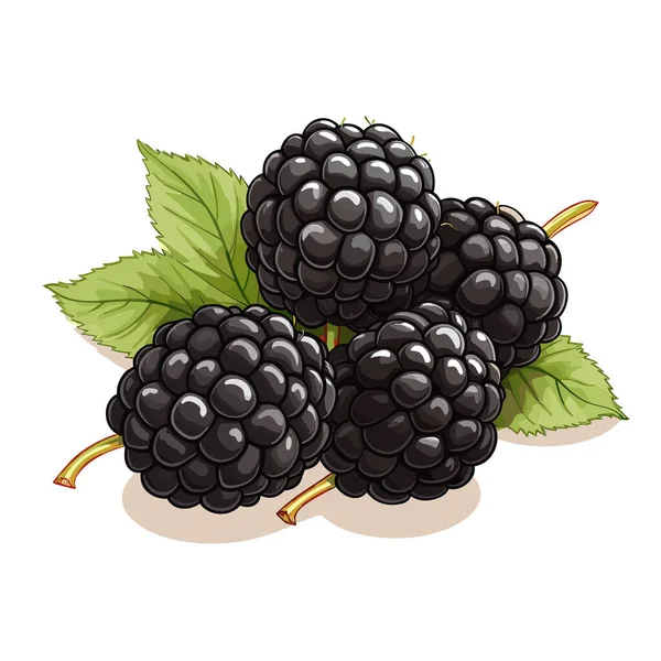 Illustration Comique Dessinée Main Blackberry Blackberry Illustration Vectorielle Dessin Animé — Image vectorielle
