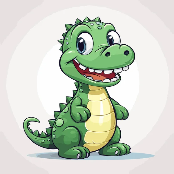 stock vector Alligator hand-drawn comic illustration. Alligator. Cute vector doodle style cartoon illustration	