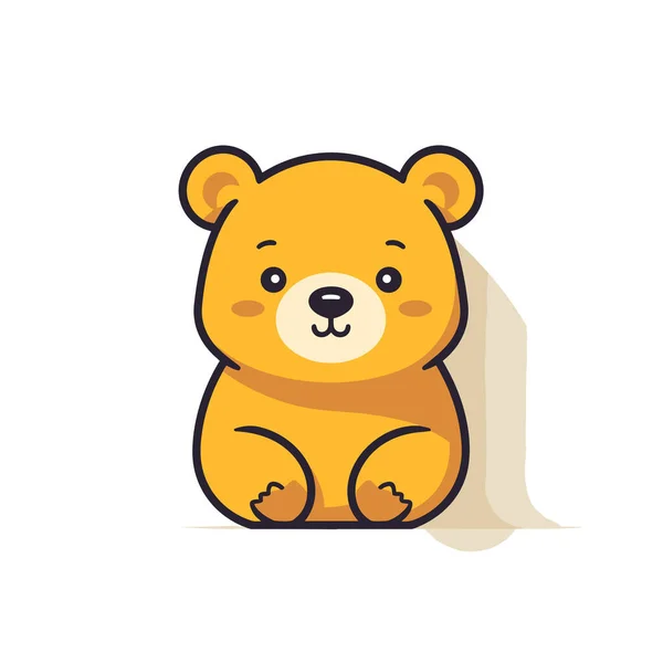 Ведмідь Намалював Ілюстрацію Коміксів Ведмідь Милий Вектор Каракулі Стиль Мультфільм — стоковий вектор