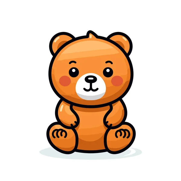 Urso Desenhado Mão Ilustração Cômica Urso Bonito Vetor Doodle Estilo —  Vetores de Stock