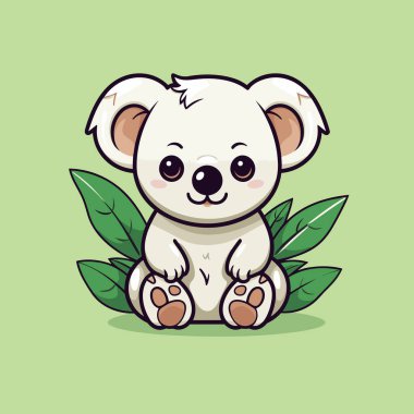 Koala el çizimi komedi çizimi. Koala. Şirin vektör karalama tarzı karikatür çizimi