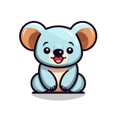 Koala el çizimi komedi çizimi. Koala. Şirin vektör karalama tarzı karikatür çizimi