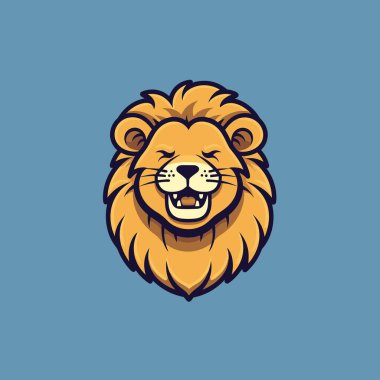 Aslan eli çizilmiş çizgi roman çizimi. Aslan. Şirin vektör karalama tarzı karikatür çizimi