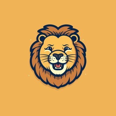 Aslan eli çizilmiş çizgi roman çizimi. Aslan. Şirin vektör karalama tarzı karikatür çizimi