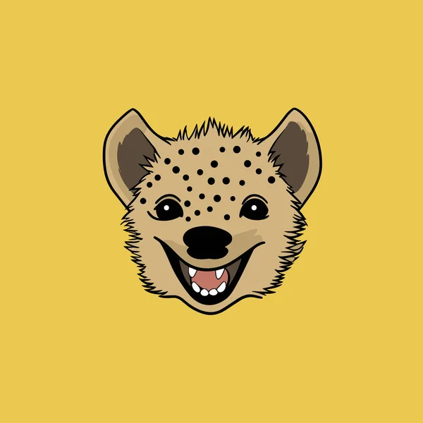 Illustration Dessinée Main Par Hyena Hyène Illustration Vectorielle Mignonne Dessin — Image vectorielle