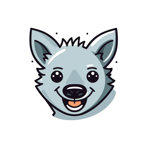 Hyena Ručně Kreslený Komiks Hyeno Roztomilý Vektor Kreslený Styl Kreslené — Stockový vektor