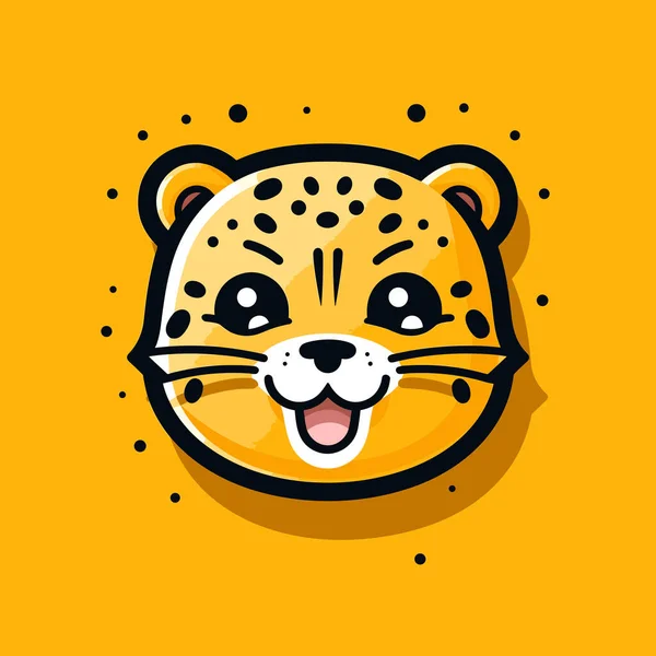 Gepardí Ručně Kreslený Komiks Gepard Roztomilý Vektor Kreslený Styl Kreslené — Stockový vektor