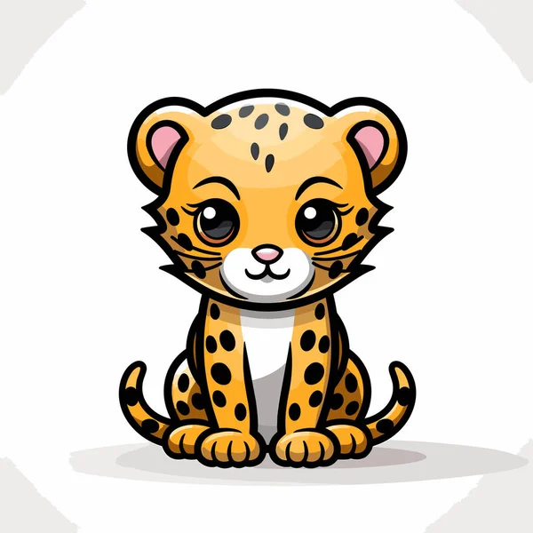 Ilustração Cômica Desenhada Mão Jaguar Jaguar Bonito Vetor Doodle Estilo —  Vetores de Stock
