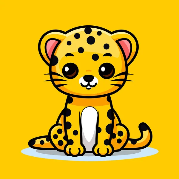 Jaguar Handgezeichnete Comic Illustration Jaguar Nette Vektor Doodle Stil Cartoon — Stockvektor