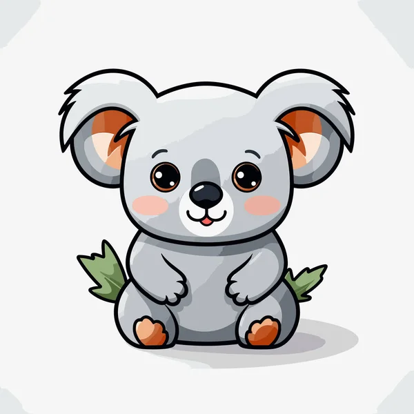 Koala Handgezeichnete Comic Illustration Koala Nette Vektor Doodle Stil Cartoon — Stockvektor
