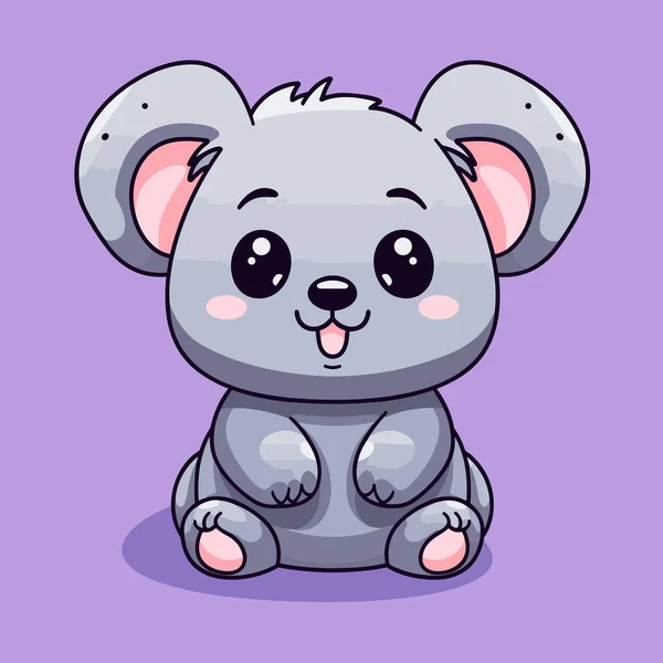 Ręcznie Rysowana Ilustracja Komiksowa Koala Koala Cute Wektor Doodle Styl — Wektor stockowy