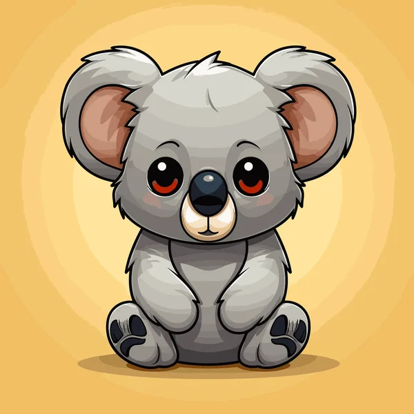 Illustration Dessinée Main Par Koala Koala Illustration Vectorielle Mignonne Dessin — Image vectorielle