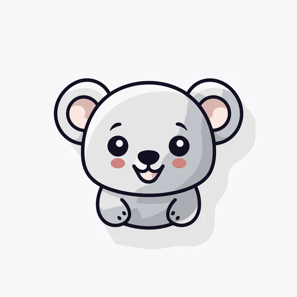 Ręcznie Rysowana Ilustracja Komiksowa Koala Koala Cute Wektor Doodle Styl — Wektor stockowy