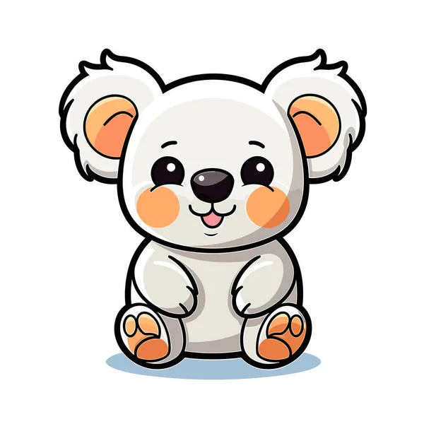 Koala Ručně Kreslený Komiks Koala Roztomilý Vektor Kreslený Styl Kreslené — Stockový vektor