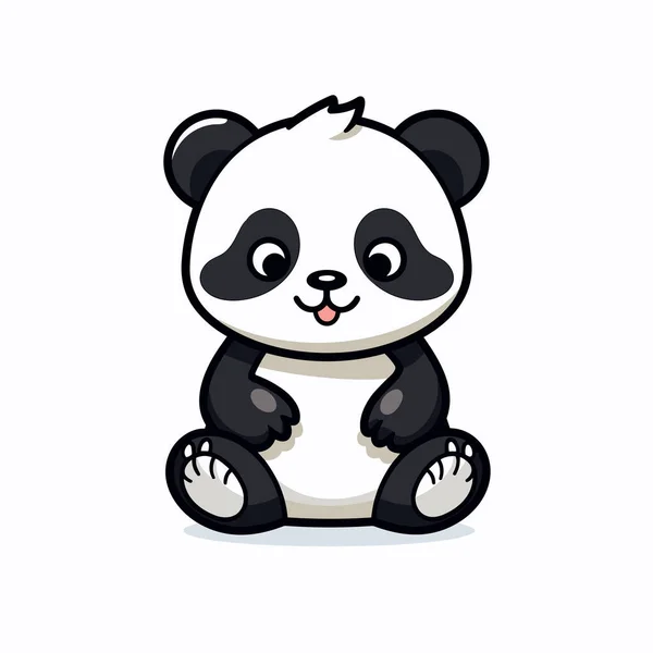 Panda Ilustração Cômica Desenhada Mão Panda Bonito Vetor Doodle Estilo —  Vetores de Stock