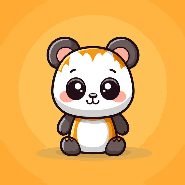 Illustration Dessinée Main Par Panda Panda Illustration Vectorielle Mignonne Dessin — Image vectorielle