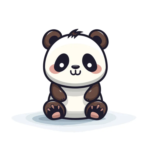Panda Ilustração Cômica Desenhada Mão Panda Bonito Vetor Doodle Estilo —  Vetores de Stock