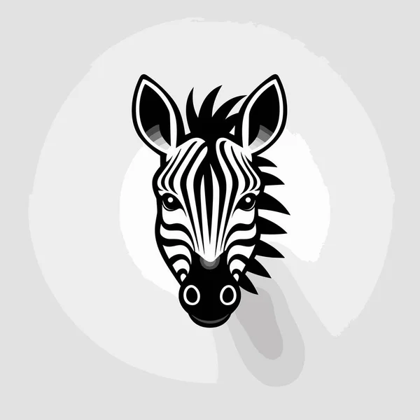 Illustration Dessinée Main Par Zebra Zèbre Illustration Vectorielle Mignonne Dessin — Image vectorielle