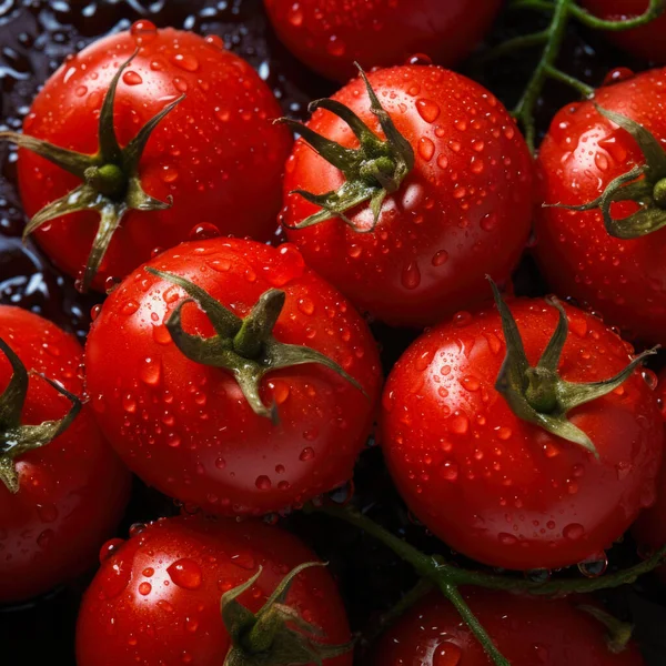 Tomato Banner Tomatoes Background Close Food Photography — Stock Photo, Image
