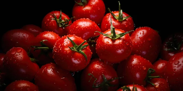 Bannière Tomate Tomates Fond Gros Plan Photographie Culinaire — Photo