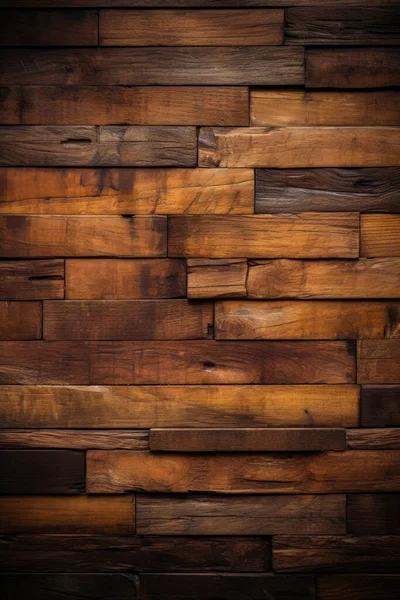 Rustic three-dimensional wood texture. Wood background. Modern wooden facing background. Dark wooden banner